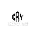 ERY letter logo design with polygon shape. ERY polygon and cube shape logo design. ERY hexagon vector logo template white and Royalty Free Stock Photo