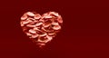 Erythrocytes. Red blood cells arranged in a heart shape. Medical 3d visualization Royalty Free Stock Photo