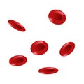 Erythrocytes, red blood cells, medical vector illustration Royalty Free Stock Photo