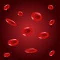 Erythrocytes, red blood cells, medical vector illustration Royalty Free Stock Photo