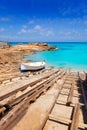 Es Calo de San Agusti port in Formentera island Royalty Free Stock Photo