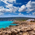 Es calo Escalo de san Agustin Beach in Formentera Royalty Free Stock Photo