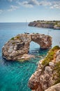 Es Pontas rock arch at Mallorca coast, Spain