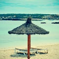 Es Pujols Beach in Formentera, Balearic Islands, Spain Royalty Free Stock Photo