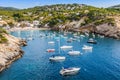 Es vedra island of Ibiza Cala d Hort in Balearic islands Royalty Free Stock Photo