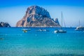 Es vedra island of Ibiza Cala d Hort in Balearic islands Royalty Free Stock Photo