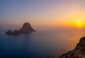 Es Vedra islet sunset in Balearic Islands