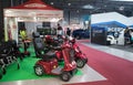 ESALON, clean mobility trade faire is underway in Prague. Captured electric mobility scooters by czech producer Selvo