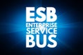 ESB - Enterprise Service Bus acronym, technology concept background