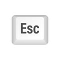 Esc computer keyboard buttons. Desktop interface. Web icon. Vector stock illustration Royalty Free Stock Photo