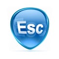 Esc icon blue. Royalty Free Stock Photo