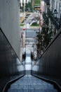 Escadinhas da Saude, Outdoor Escalator in Lisbon, Portugal Royalty Free Stock Photo