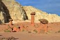 Hoodoos in Evening Light along Toadstools Trail, Southwest Desert Landscape, Escalante National Monument, Utah, USA Royalty Free Stock Photo