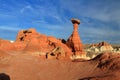 Escalante National Monument, Toadstools Hoodoos in Evening Light, Southwest Desert, Utah, USA Royalty Free Stock Photo