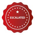 escalated stamp on white Royalty Free Stock Photo