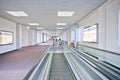 Escalator in the Airport corridors Royalty Free Stock Photo