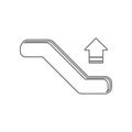 Escalator down icon. Element of Airport for mobile concept and web apps icon. Outline, thin line icon for website design and Royalty Free Stock Photo