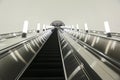 Escalator Down Metro Royalty Free Stock Photo