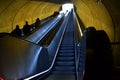 Escalator in Dupont Circle Metro Station, Washington DC, USA Royalty Free Stock Photo