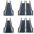 Escalator elevator mockup set, realistic style