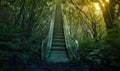 Escalator in the forest Royalty Free Stock Photo