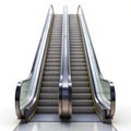 Escalator front view Royalty Free Stock Photo