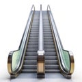 Escalator front view Royalty Free Stock Photo