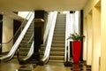 Escalator at luxury hotel interior Royalty Free Stock Photo