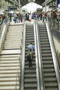 Escalator at the Metro Station, Paris, France Royalty Free Stock Photo