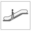 Escalator icon. Simple vector illustration of escalator