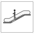 Escalator icon. Simple vector illustration of escalator