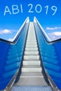 Escalator sky abi abitur 2019 german Royalty Free Stock Photo