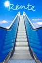 Escalator sky rente german retirement Royalty Free Stock Photo