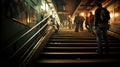 escalator subway stairs Royalty Free Stock Photo