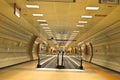 Escalator in a subway station in Istanbul. Center, background. Royalty Free Stock Photo