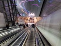 Escalator to metro station