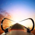 Escalator to the sky Royalty Free Stock Photo