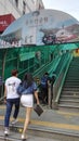 Escalator to Yongdusan Park and Busan Tower Royalty Free Stock Photo