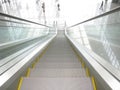 Escalator from top to bottom Royalty Free Stock Photo