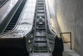 Escalator in a train station under repair Royalty Free Stock Photo