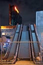 Escalator under construction in a street of Las Vegas