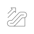 Escalator up line outline icon Royalty Free Stock Photo