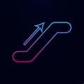 Escalator upstairs nolan icon. Simple thin line, outline vector of web icons for ui and ux, website or mobile application
