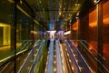 Escalator view at Dubai Residences area at night Royalty Free Stock Photo