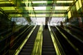 Escalators business center, shopping center, hotel, airport, train station. Royalty Free Stock Photo