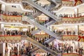 Escalators, busy mall Royalty Free Stock Photo