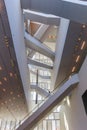 Escalators leading to the roof of the Forum builsing in Groningen