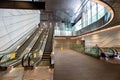 Escalators leading to Wynyard train station in Sydney Central Business District, Australia