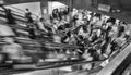 Escalators in the metro station in Paris Royalty Free Stock Photo