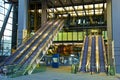 Escalators in modern building
